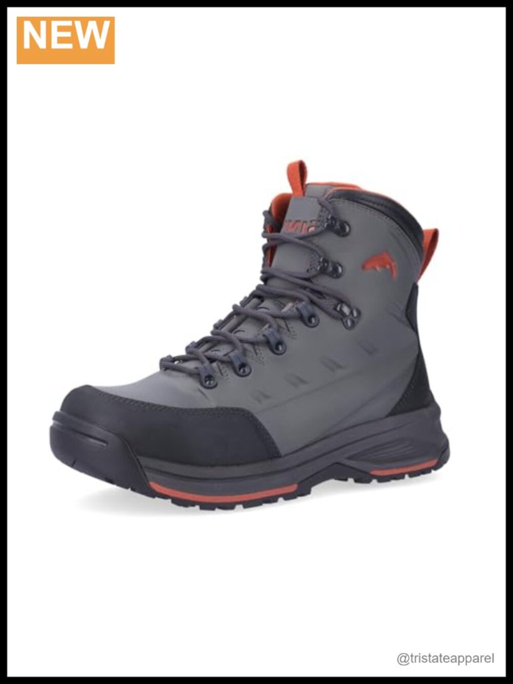 Simms Freestone Rubber Boot Waterproof Synthetic Scratch Leather Hiking Boot